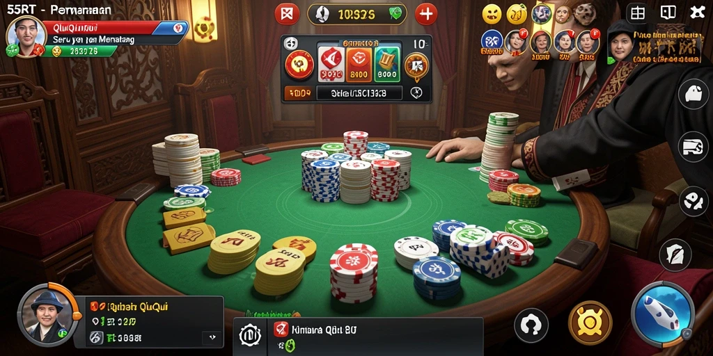 Screenshot gameplay QiuQiu 55RT yang menarik.