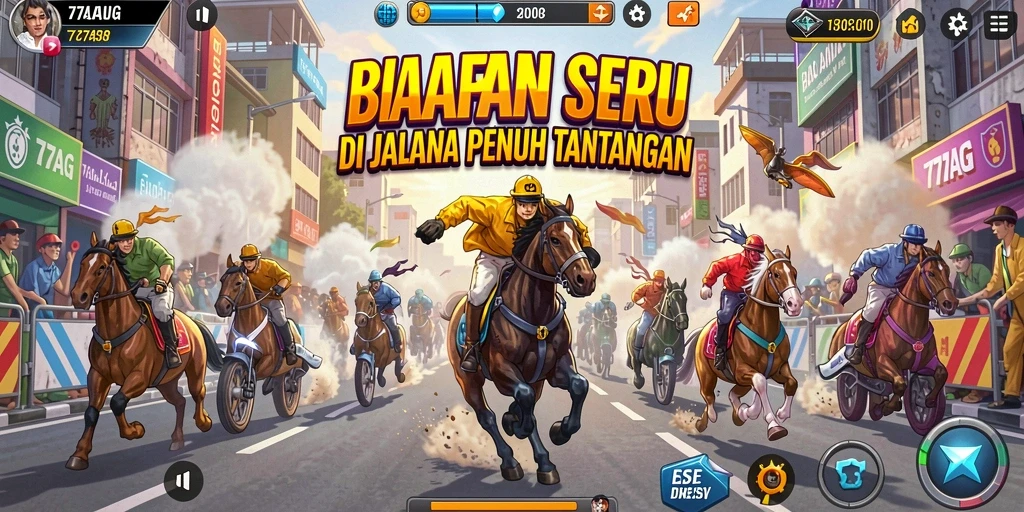 Tampilan utama gameplay 77AG yang menegangkan dan seru.