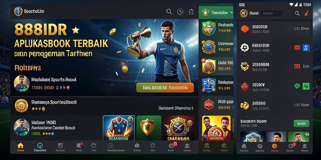 Tampilan antarmuka <strong>888IDR</strong> yang sederhana dan menarik saat bermain taruhan olahraga.