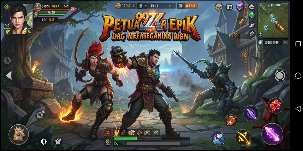 Tampilan gameplay mendebarkan di 99ZK dengan aksi RPG yang seru.