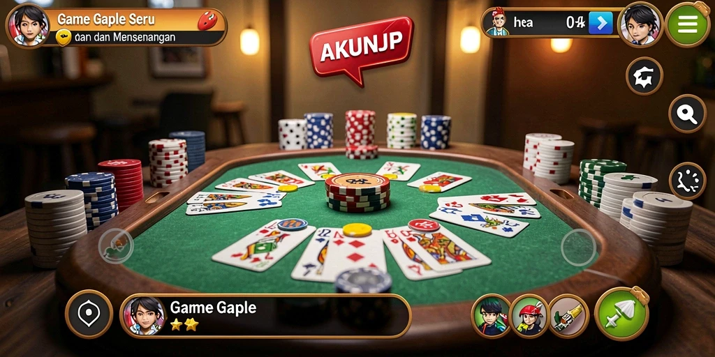 Tampilan gameplay Gaple yang menarik dan penuh warna.