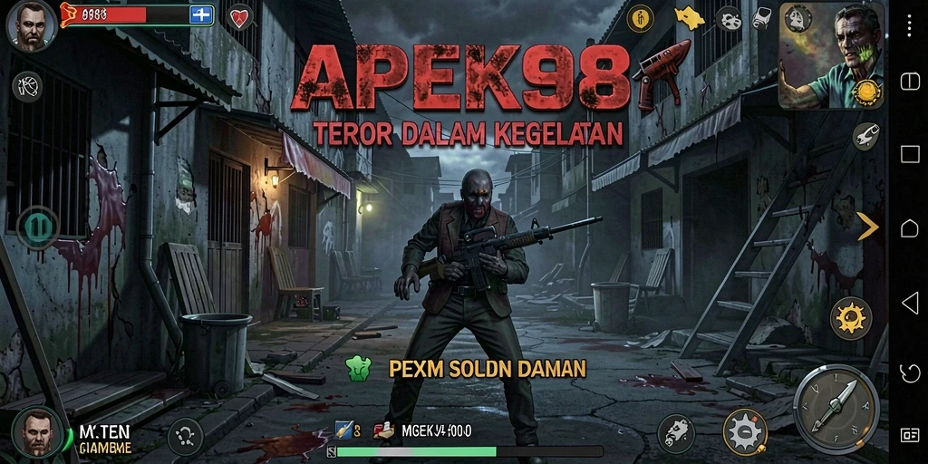 Screenshot APEK88 menampilkan suasana gelap dan menyeramkan dari gameplay.