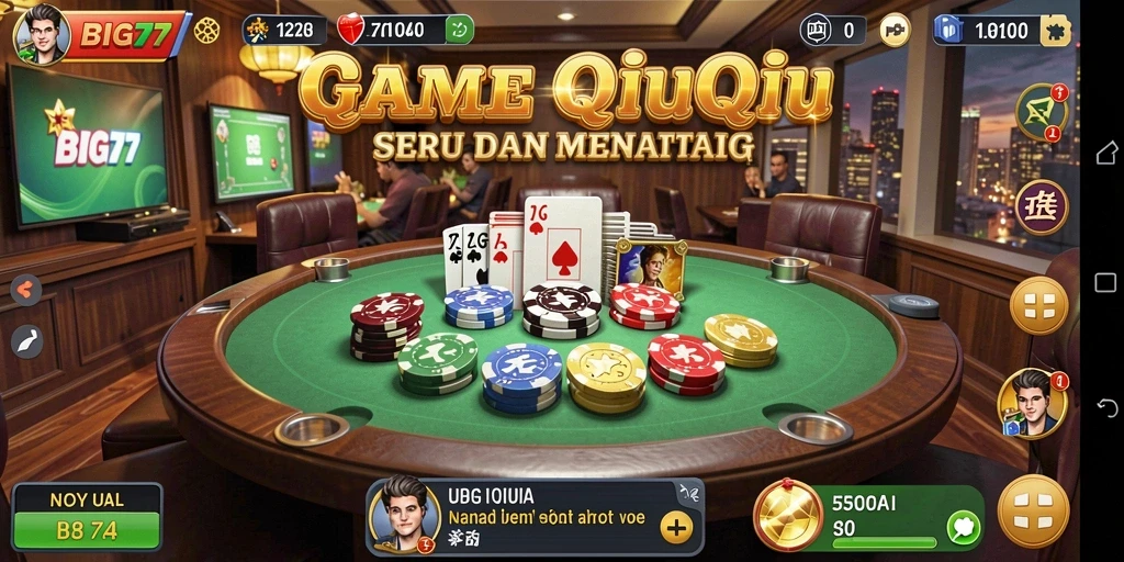 Tampilan menarik dan seru dari gameplay BIG77 QiuQiu.