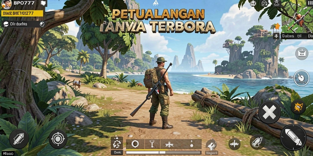 Tampilan gameplay BPO777 yang menakjubkan di dunia terbuka.