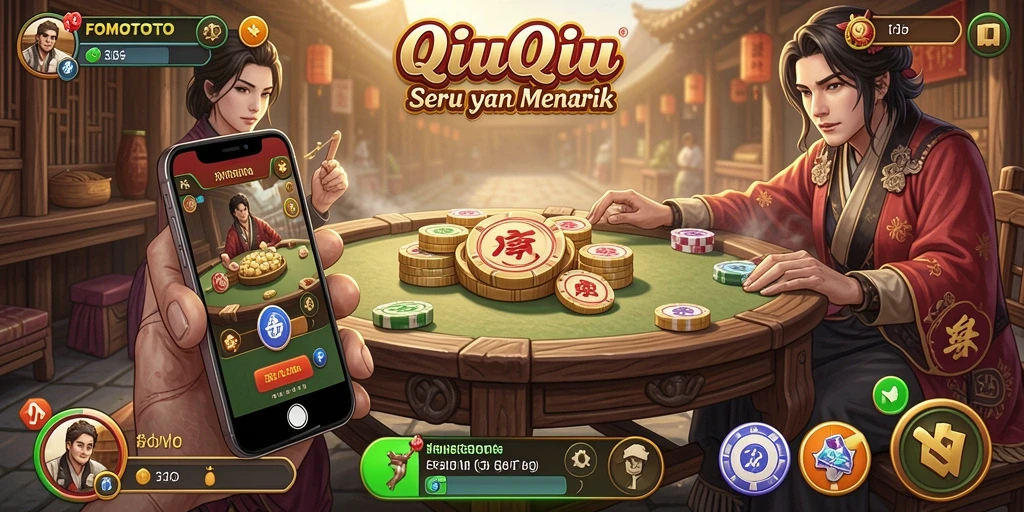 Tampilan gameplay menarik dari FOMOTOTO saat bermain QiuQiu.