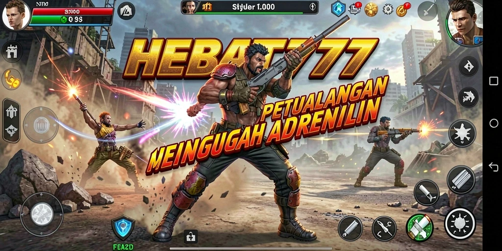 Tampilan aksi mendebarkan dalam HEBAT777 yang menampilkan pertarungan intens.