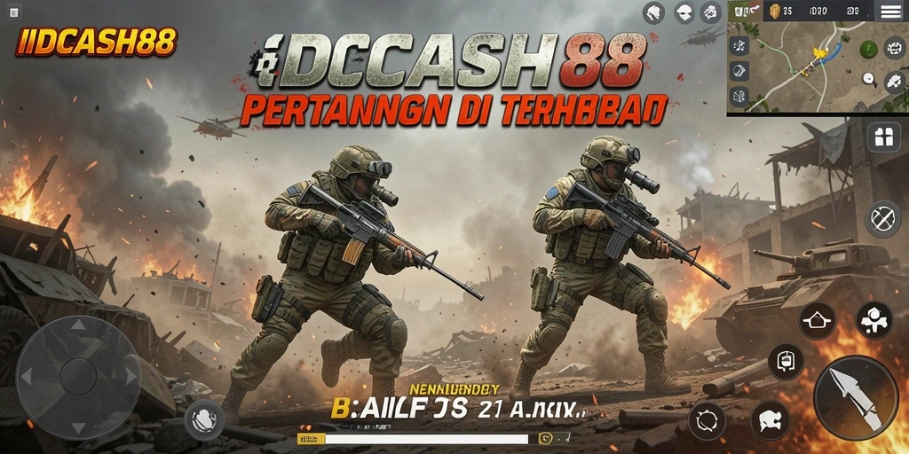 Gameplay IDCASH88 yang mendebarkan dalam pertempuran Battle Royale.