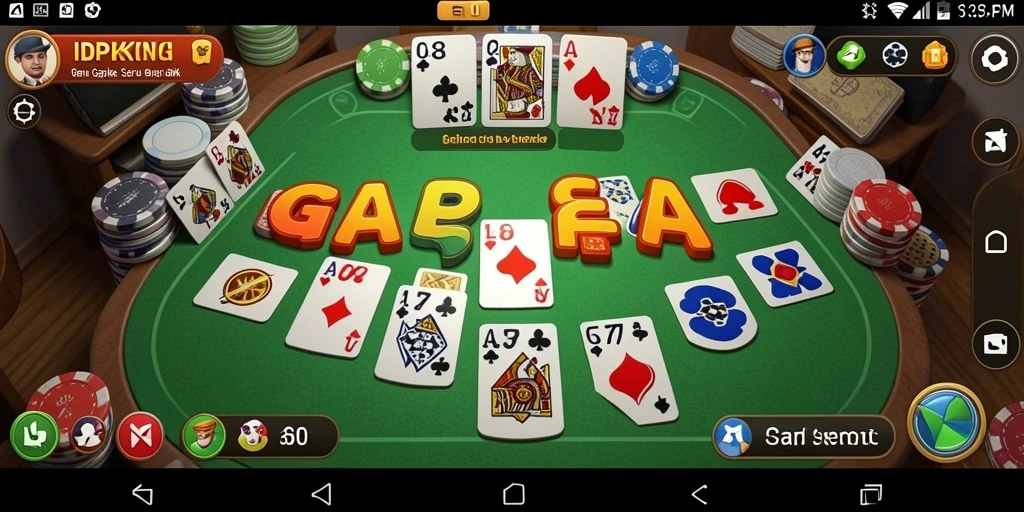 Screenshot gameplay <strong>IDPKING</strong> yang menampilkan keseruan bermain Gaple.