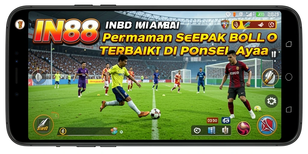 Tampilkan aksi seru di lapangan sepak bola dalam IN88.