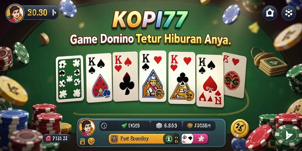 Screenshot gameplay KOPI77 yang menunjukkan momen seru saat bermain Domino.