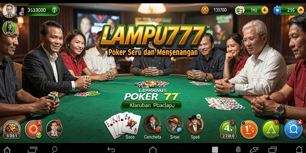 Screenshot gameplay LAMPU777 menampilkan aksi seru dalam permainan Poker.