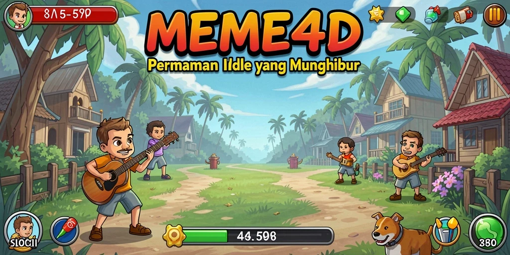Tampilan gameplay MEME4D yang seru dan penuh warna.