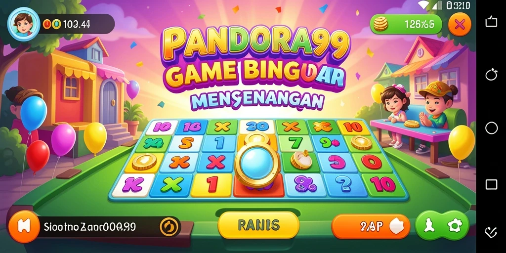 Tampilan gameplay seru PANDORA99 dengan kartu Bingo yang menarik.