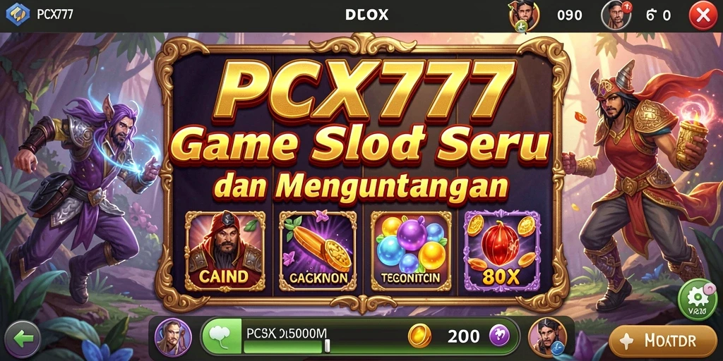 Tampilan menarik gameplay PCX777 yang mendebarkan dan seru.