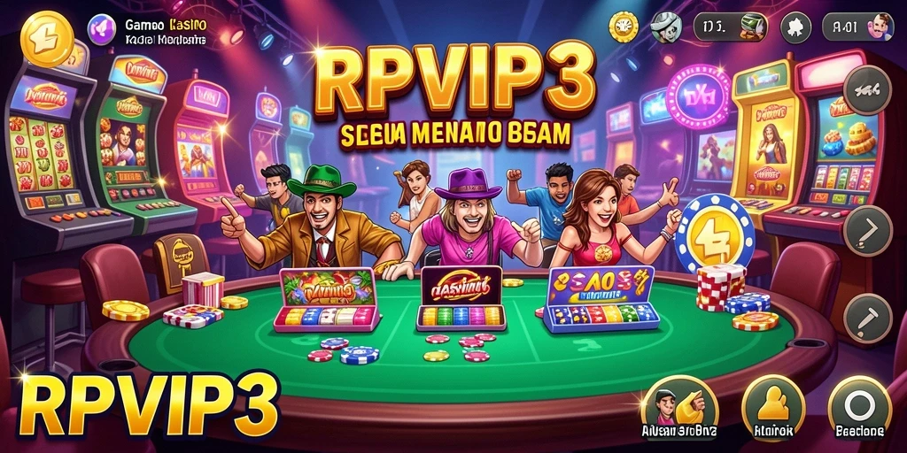 Tampilan gameplay RPVIP3 yang seru dan menarik dalam dunia Kasino.