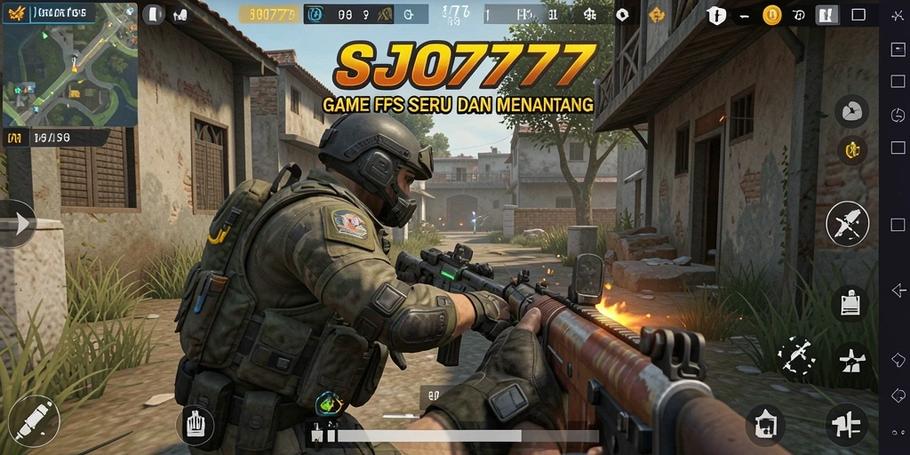 Tampilan gameplay SJO777 yang penuh aksi tembak-menembak.