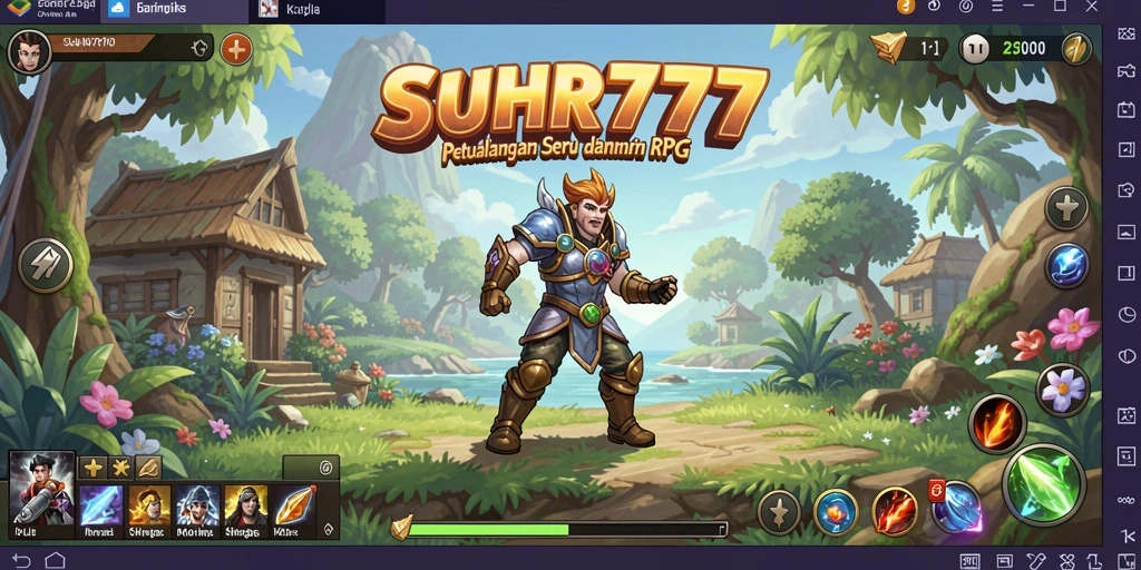 Screenshot utama menampilkan momen epik dalam gameplay RPG SUHU777.