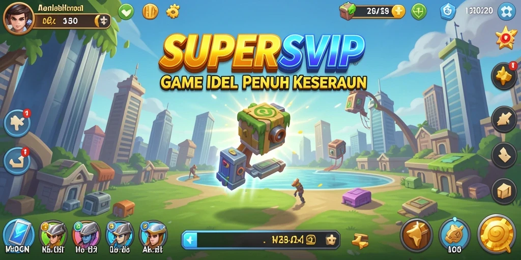 Tangkapan layar utama gameplay <strong>SUPERSVIP</strong> menampilkan aksi seru dalam permainan Idle.