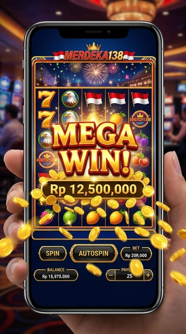 Tampilan utama aplikasi merdeka138 dengan berbagai kategori.