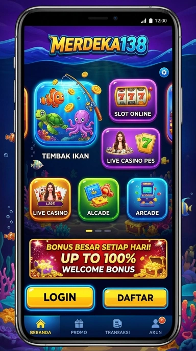 Screenshot halaman unduh aplikasi di merdeka138 yang mudah diakses.
